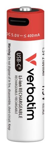 Verbatim 30249 USB-C Rechargeable Batteries Li-ion