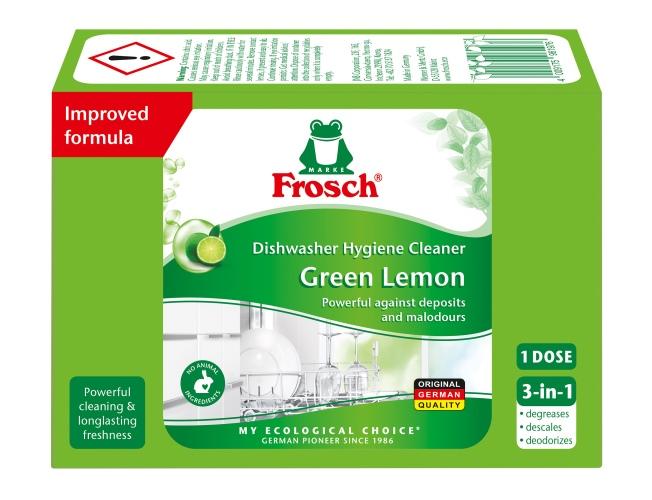 Frosch Dishwasher Hygiene Cleaner Green Lemon