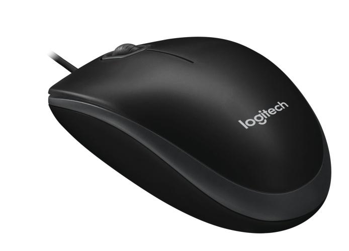 Logitech B100 Wired Mouse, USB Type-A