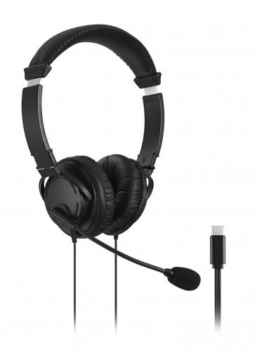 Kensington Classic Wired Headset USB-C, Black