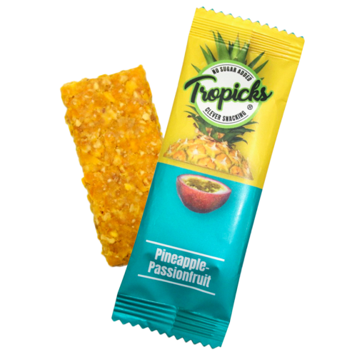 Tropicks Dried pineapple, passion fruit bar