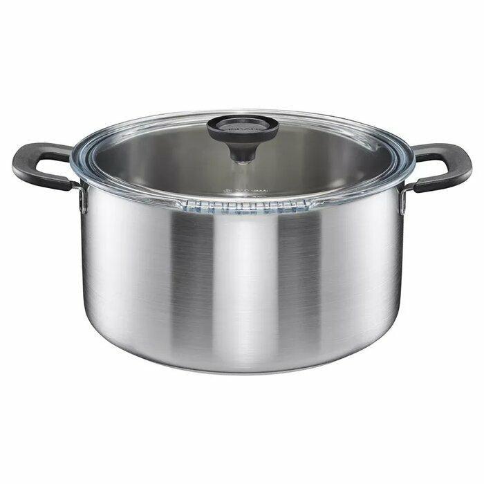 Fiskars 7L stainless steel pot with