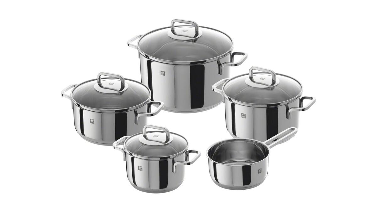 Set of 5 Zwilling Quadro pots