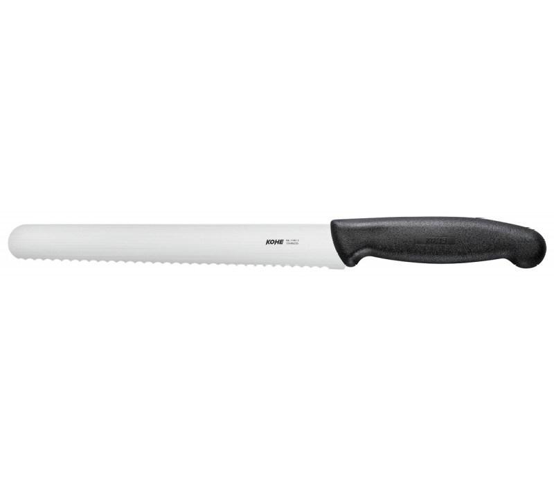 KOHE serrated knife, 211 mm, black
