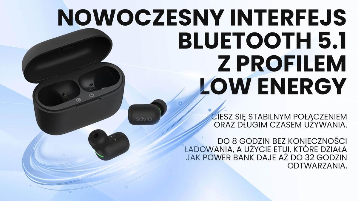 Savio TWS-09 IPX5 headphones/headset Wireless In-ear