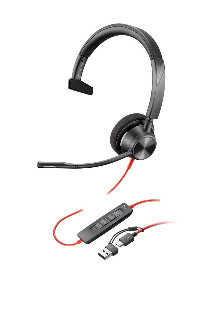 HP Poly Blackwire 3310 Monaural Microsoft