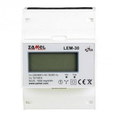 ZAMEL 3-PHASE ENERGY METER LEM-50 100A