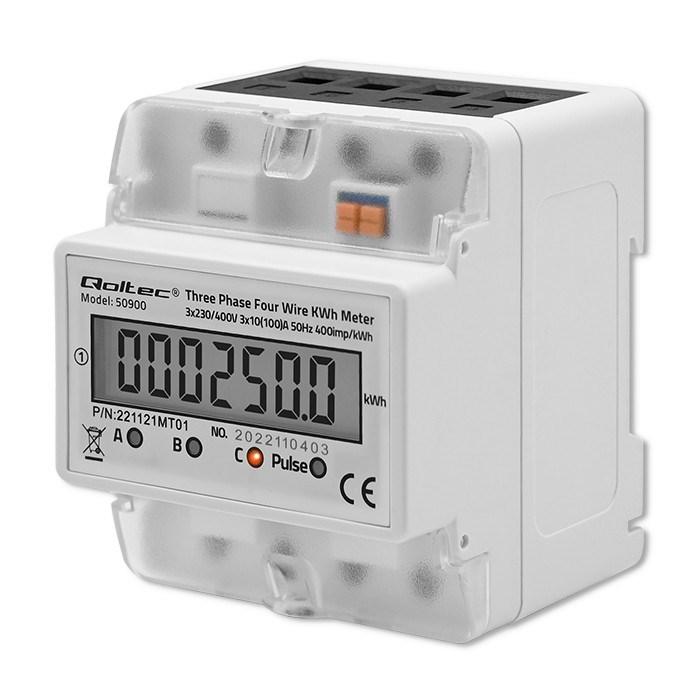 QOLTEC Three phase consumption meter, 230V