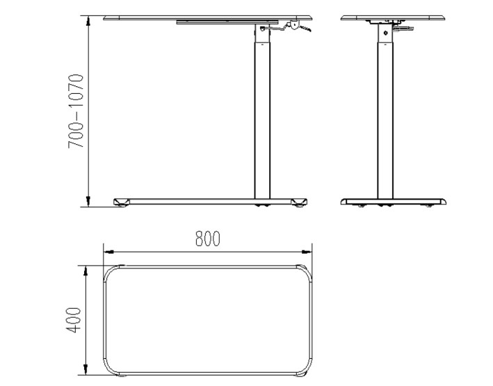 Desk/table with adjustable height Unique LAPTOP