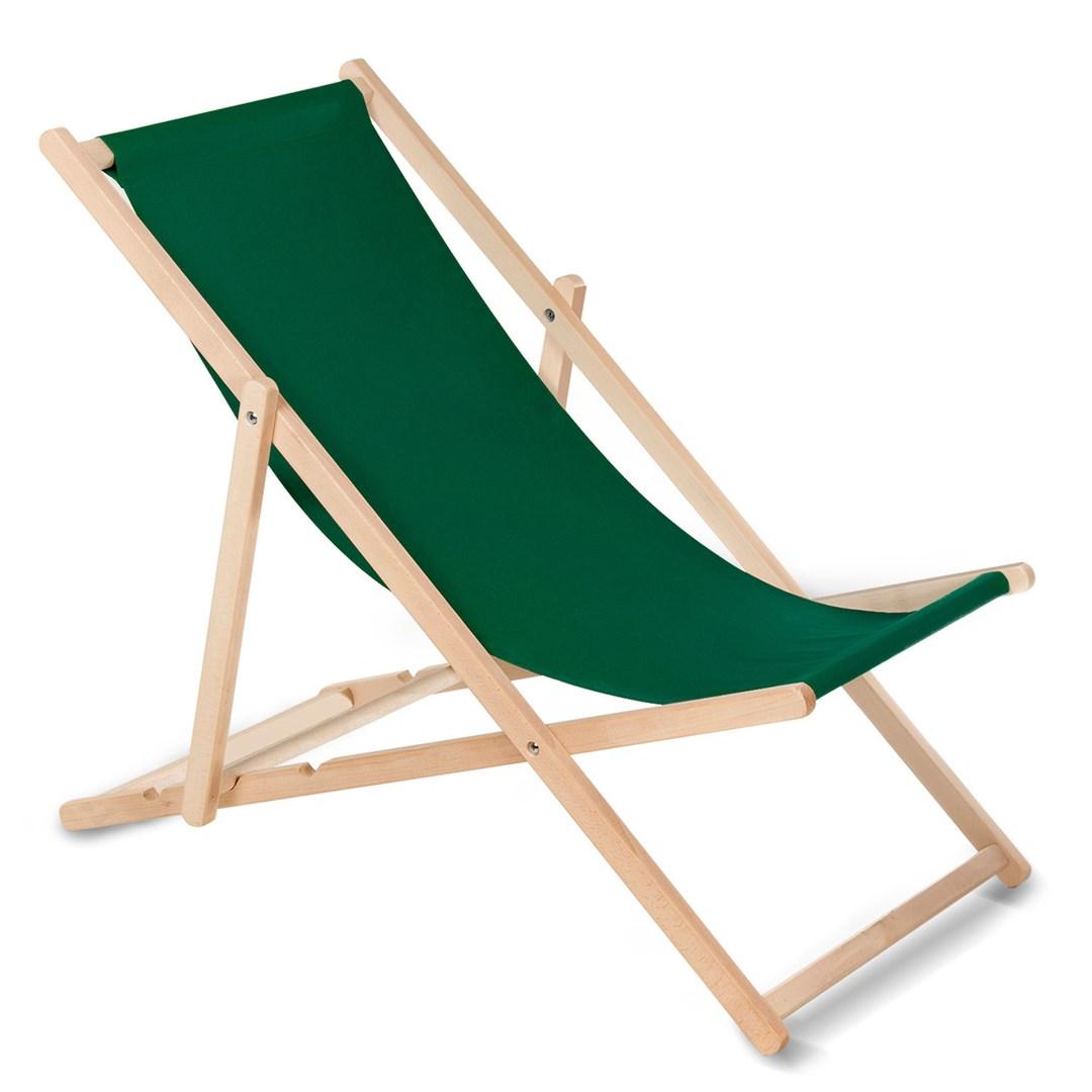 Classic beech lounger GreenBlue GB183 dark