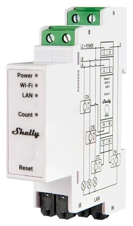 Shelly Pro 3EM 120A 3-way electricity