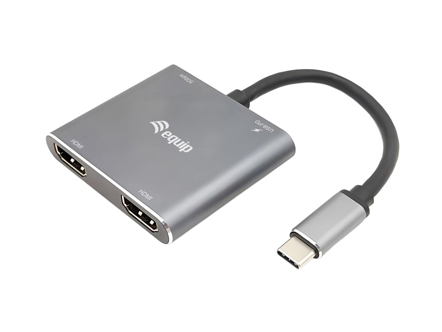 Equip USB-C 4-in-1 Dual HDMI Adapter