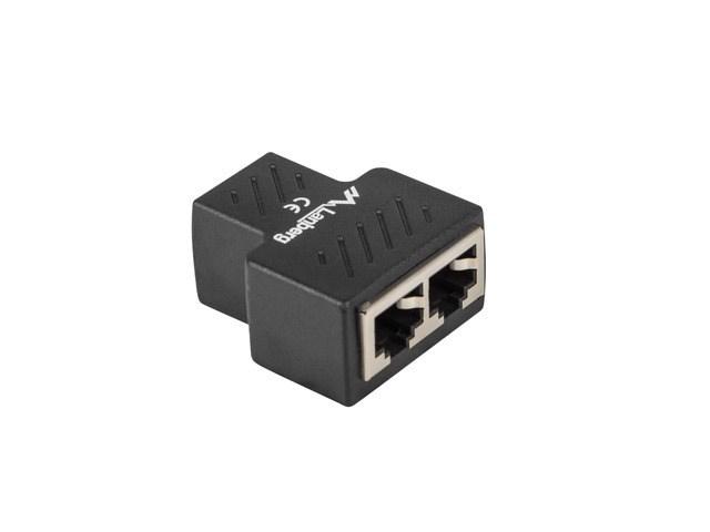 Lanberg ADS-RJ45-2RJ45-OS cable splitter/combiner Black