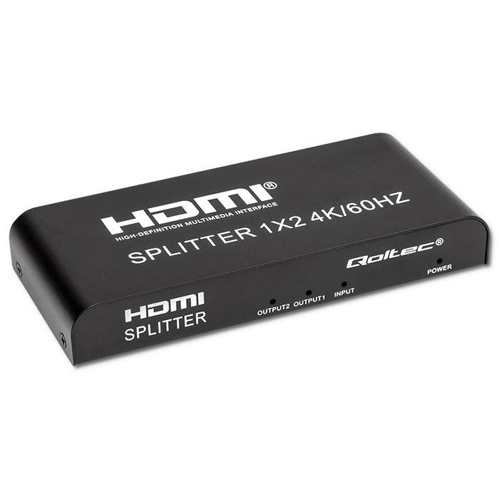 Qoltec 51797 Active HDMI Splitter 2