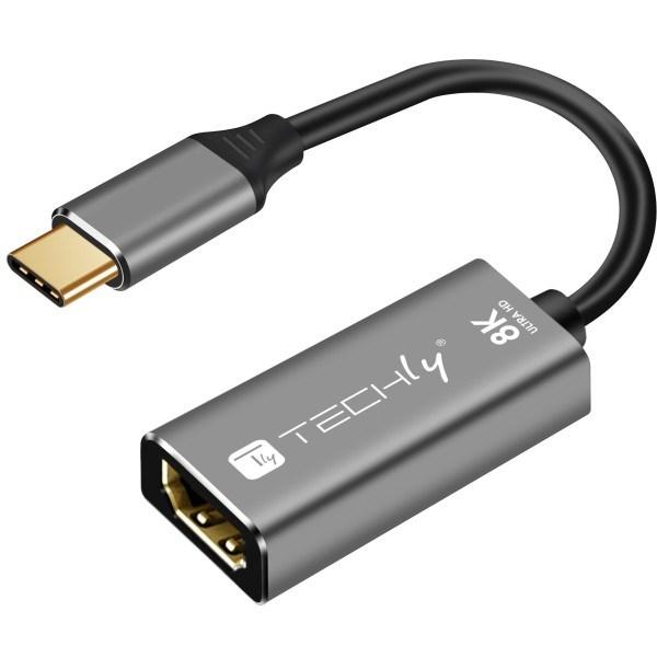 Techly IADAP-USBC-HDMI8 USB graphics adapter 7680