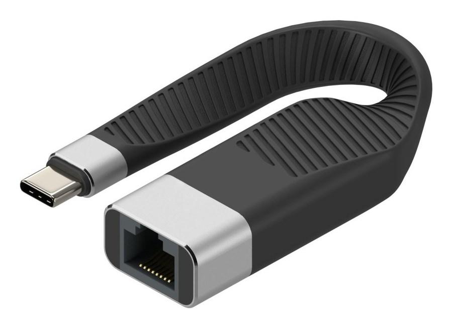 Techly ICOC USBC-RJ45 networking cable Black
