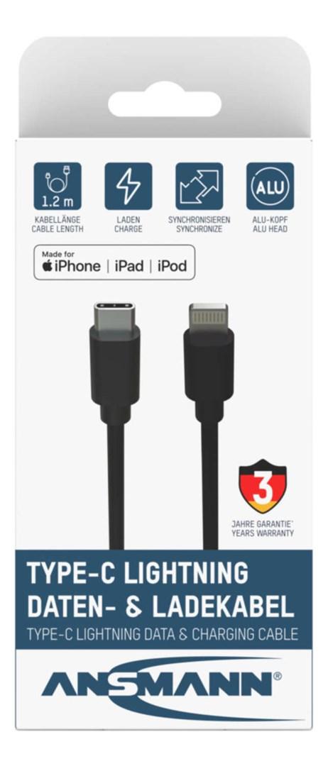 Ansmann 1700-0106 mobile phone cable Black
