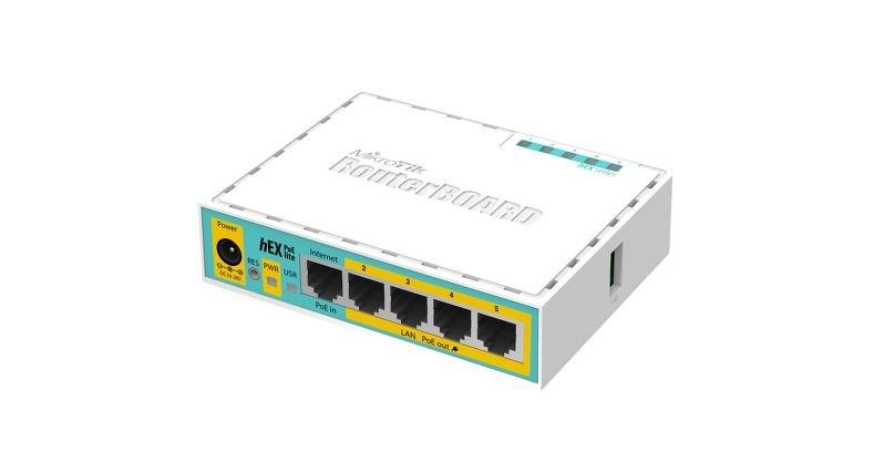 Mikrotik hEX PoE lite wired router