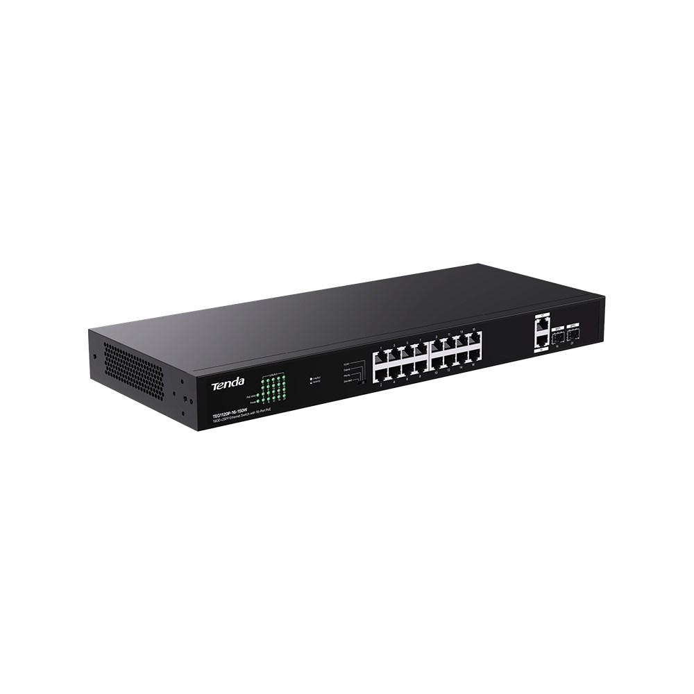 Tenda TEG1120P-16-150W network switch Unmanaged Gigabit