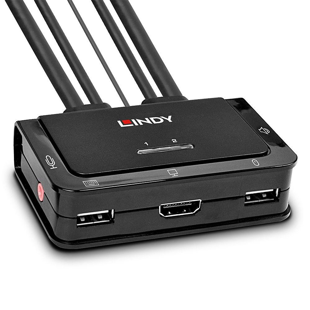 Lindy 2 Port HDMI 4K30, USB