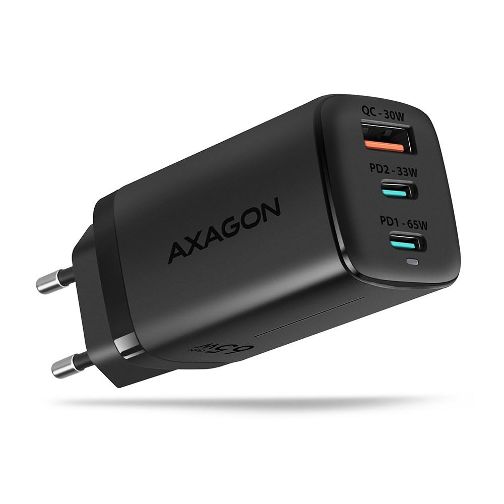 AXAGON ACU-DPQ65 Charger, 2x USB-C, 1x