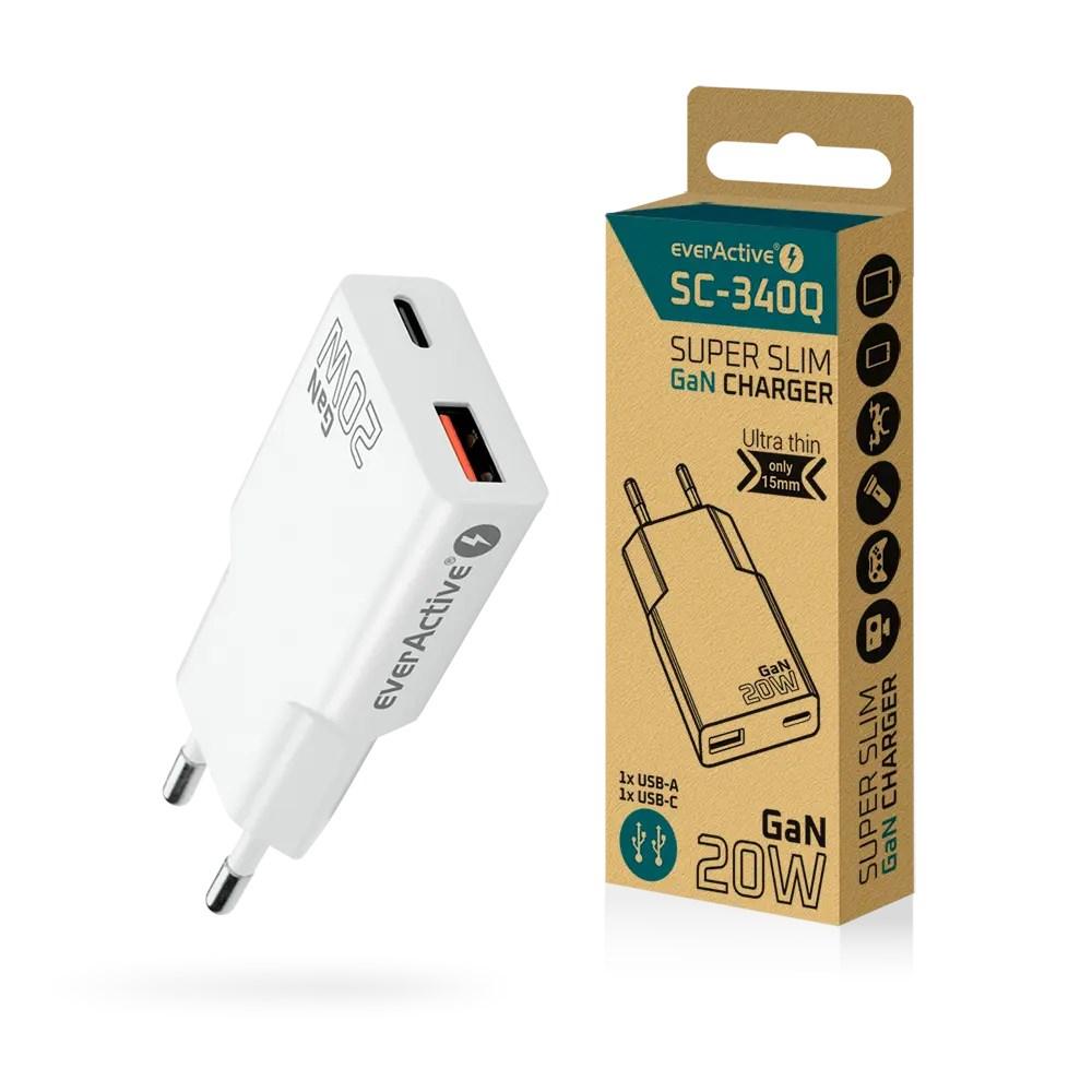 Charger everActive GaN SUPER SLIM SC-340Q