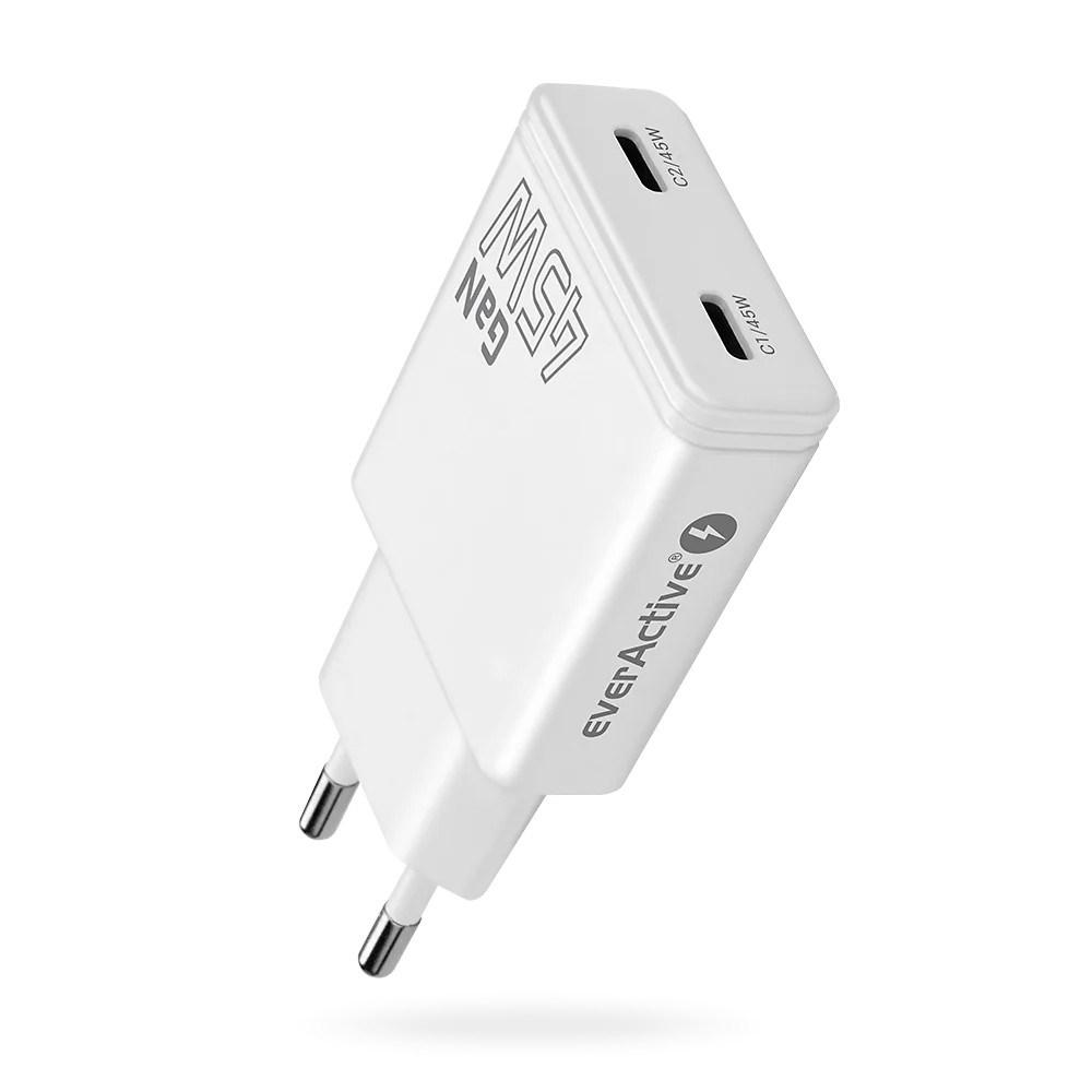 EverActive Charger GaN 2x USB-C Quick