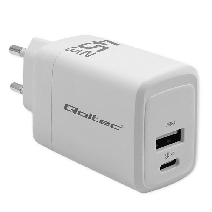 Qoltec 51825 GaN 45W charger| 5-20V