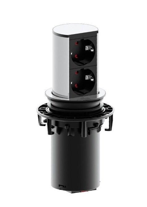 Bachmann 928.002 socket-outlet Black, Silver