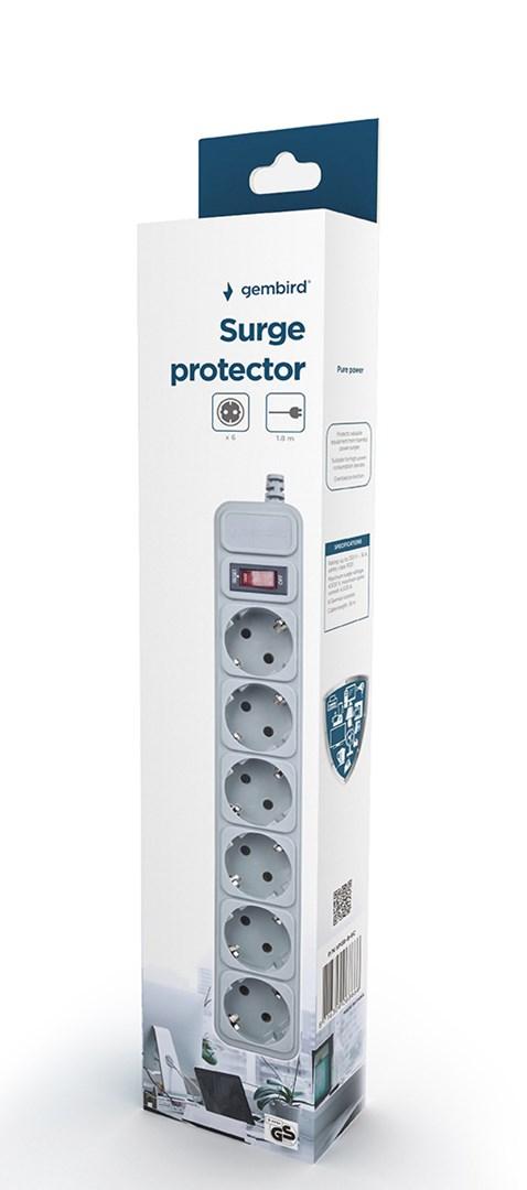 EnerGenie Gembird SPG6-B-6C power extension 1