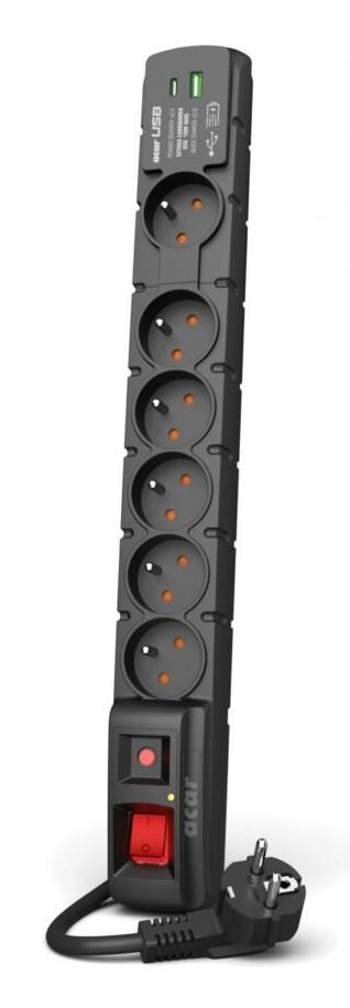 LISTWA ZASILAJĄCA ACAR S6 USB A+C