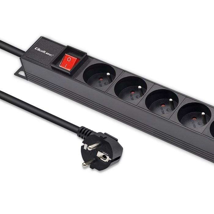 Qoltec Aluminiowa Listwa zasilająca PDU do