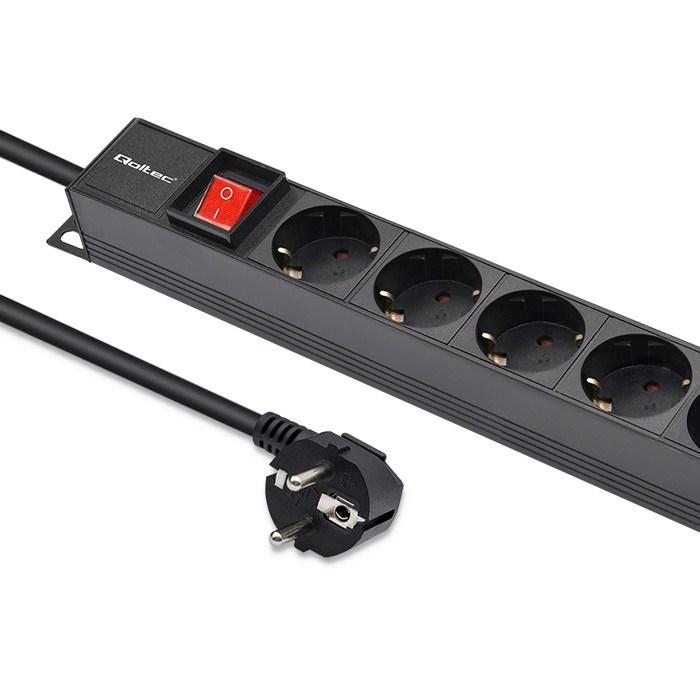 Qoltec Aluminiowa Listwa zasilająca PDU do