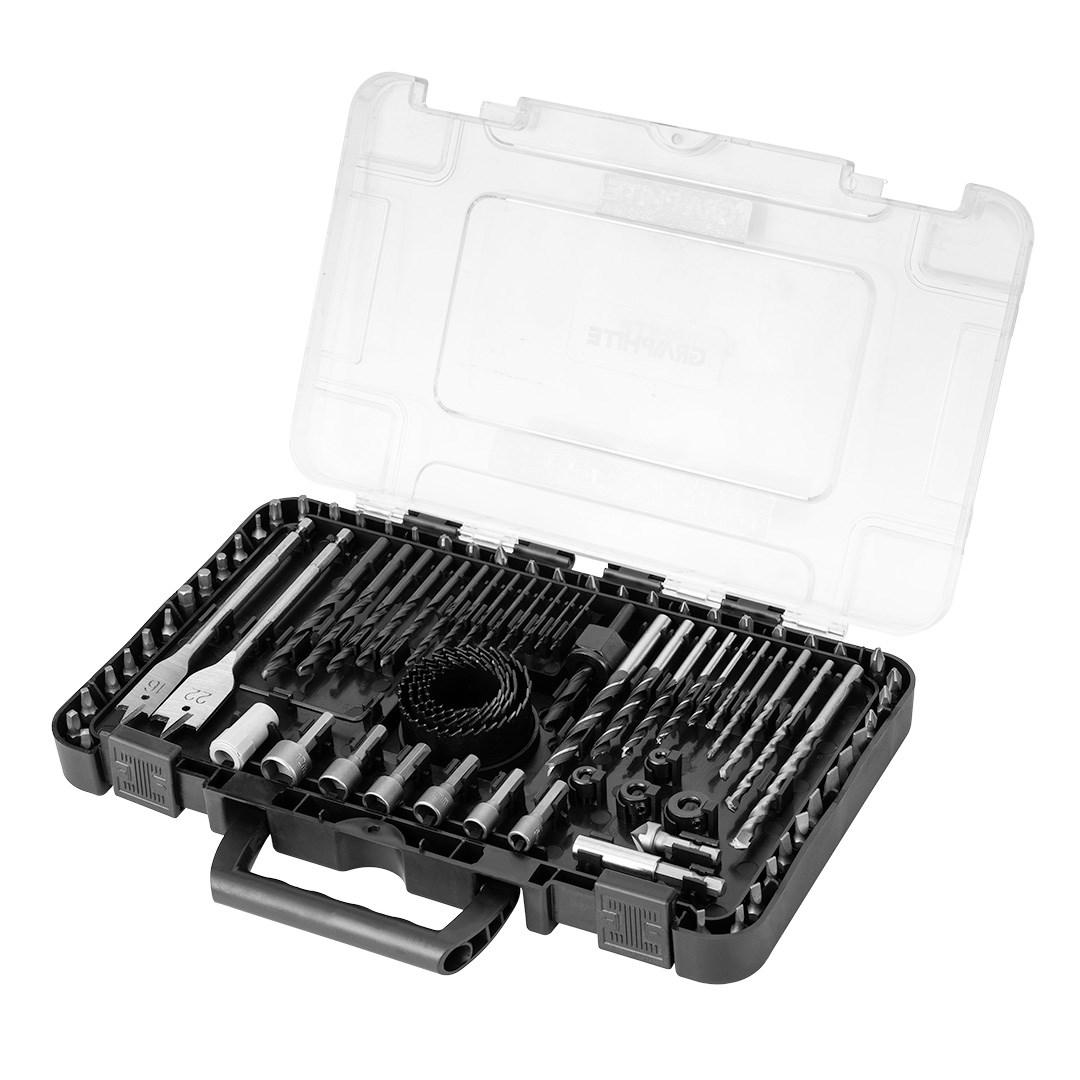 GRAPHITE Drill bit set, sockets, 90