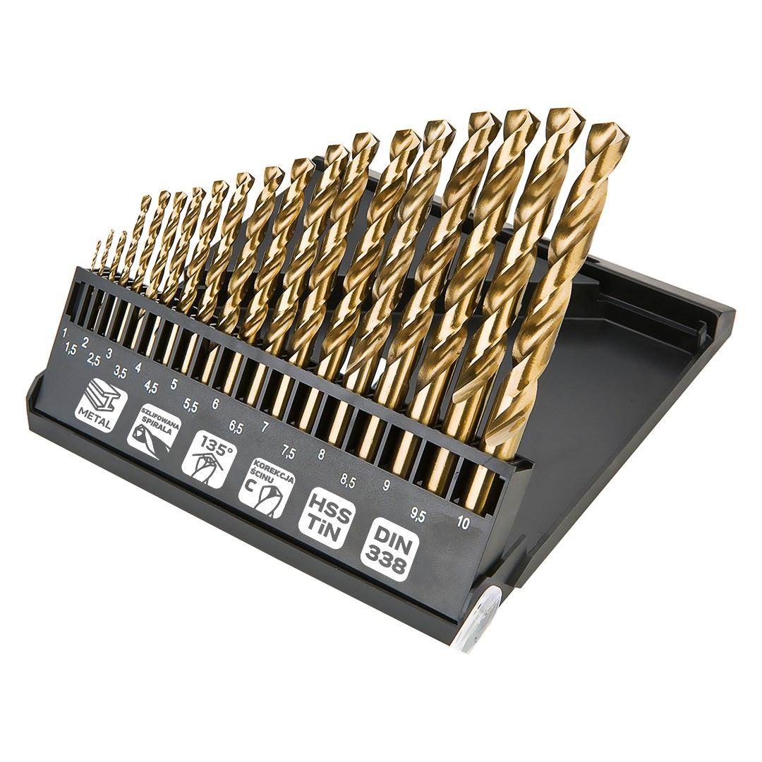 NEO TOOLS Wiertła do metalu HSS-TiN