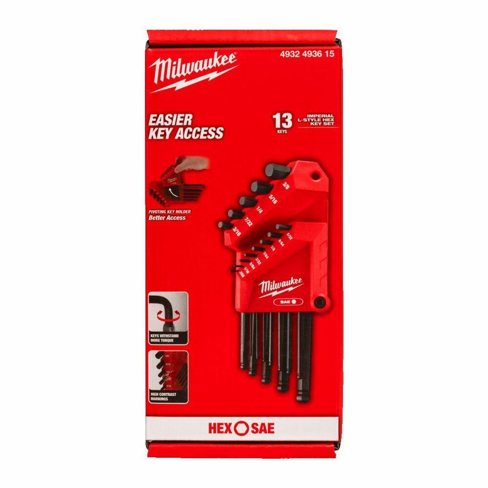 MILWAUKEE ALLEN WRENCH IMPERIAL SET 13pcs
