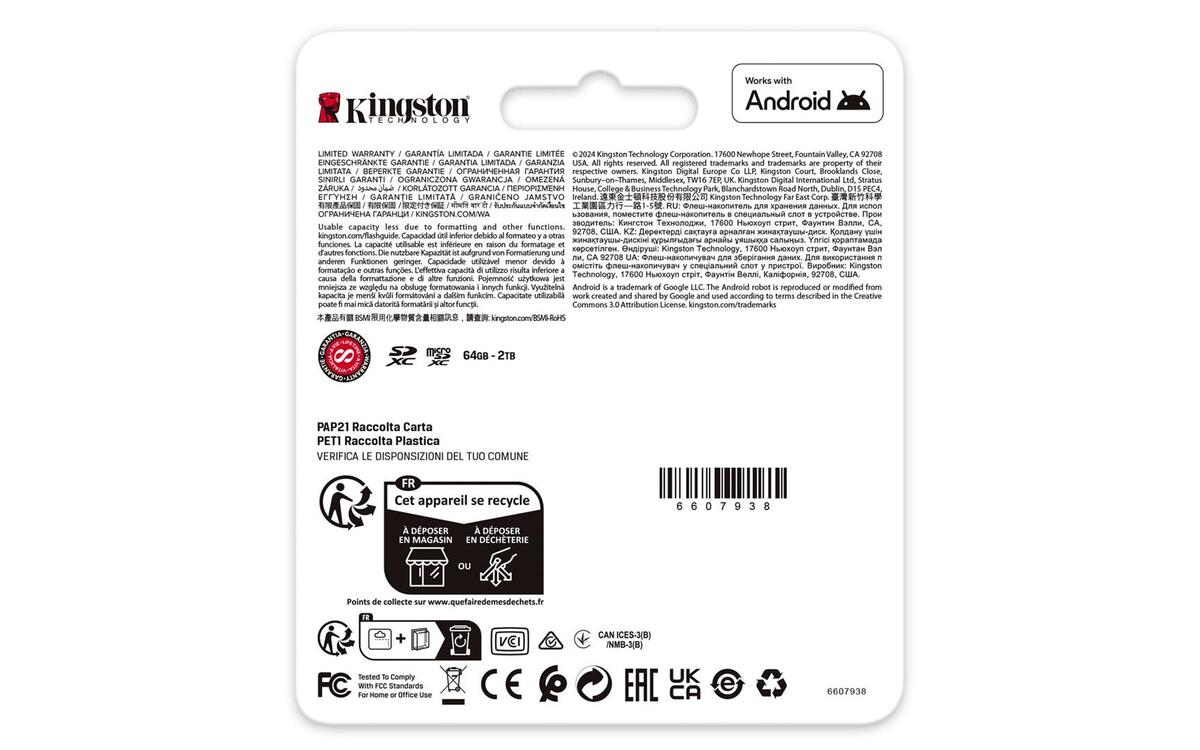 Kingston Technology 128GB microSDXC Canvas Go