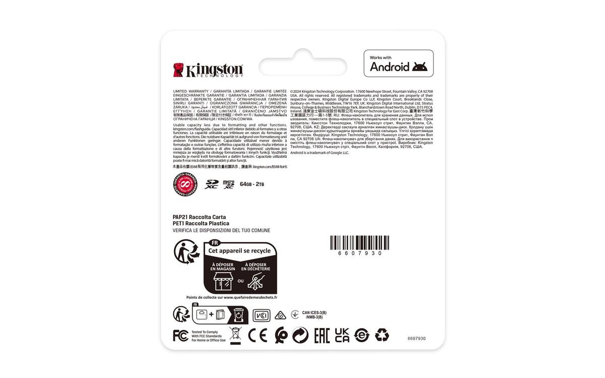 Kingston Technology 512GB SDXC Canvas Select