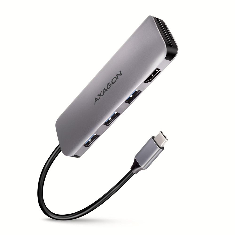 Axagon HMC-HCR3A 3x USB-A+ HDMI+ SD/microSD
