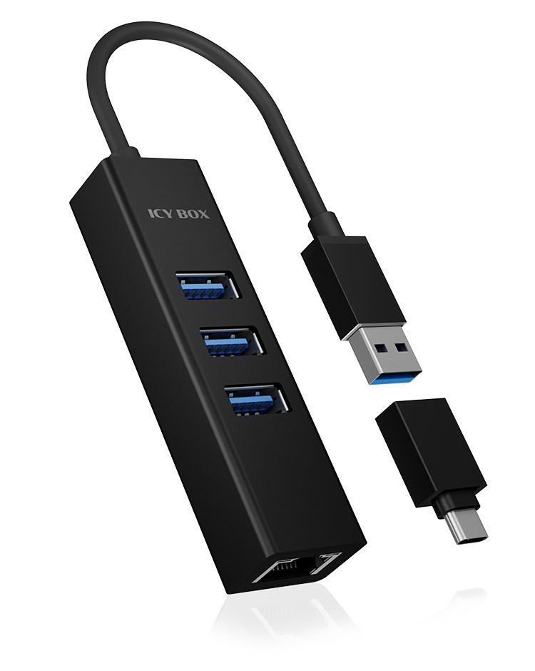 Raidsonic ICY BOX IB-HUB1419-LAN USB 3