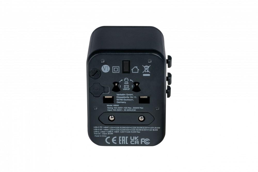 Verbatim 49544 power plug adapter Universal