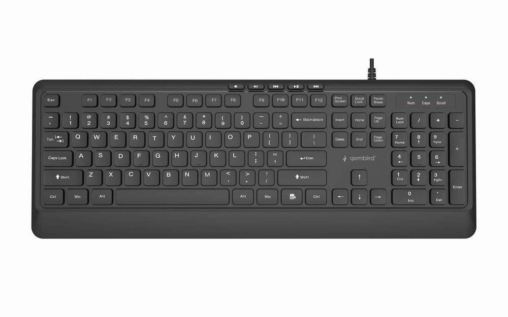 Gembird KB-MCH-05 Slim wired multimedia keyboard