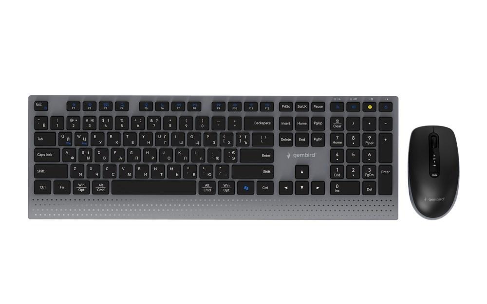 Gembird KBS-WPS-02-CYRL Dual-mode slim wireless desktop