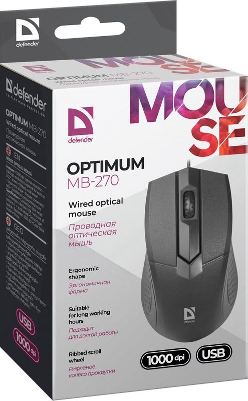 Defender Optimum MB-270 mouse Office Right-hand