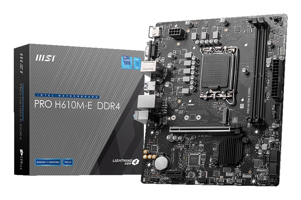 MSI PRO H610M-E DDR4 motherboard Intel