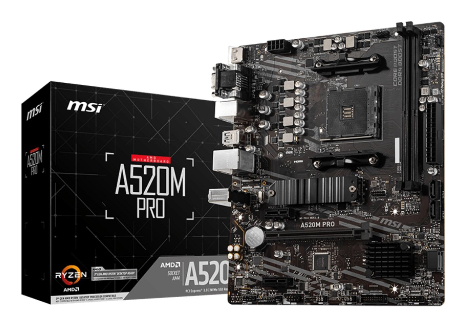 MSI A520M PRO motherboard AMD A520