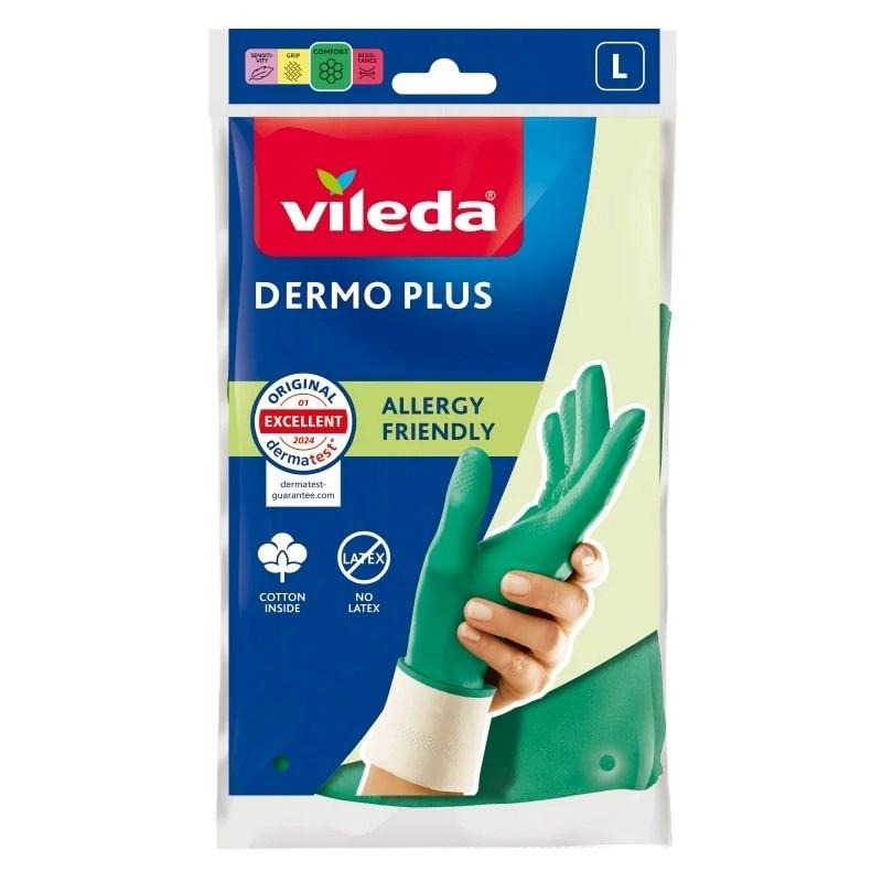 Vileda Dermo Plus `L` Gloves Green