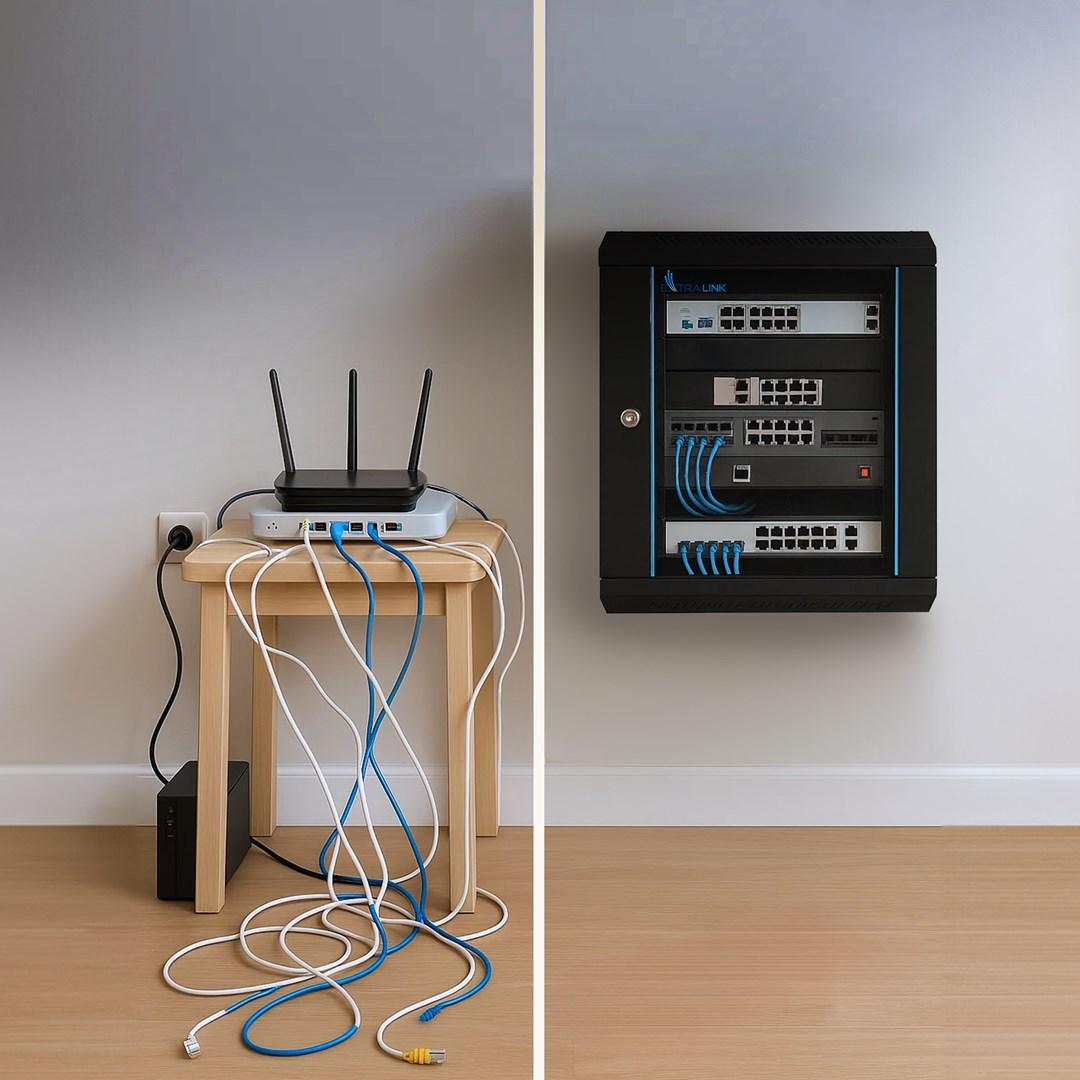 Extralink LITE 9U 530X400 WALL-MOUNTED RACKMOUNT
