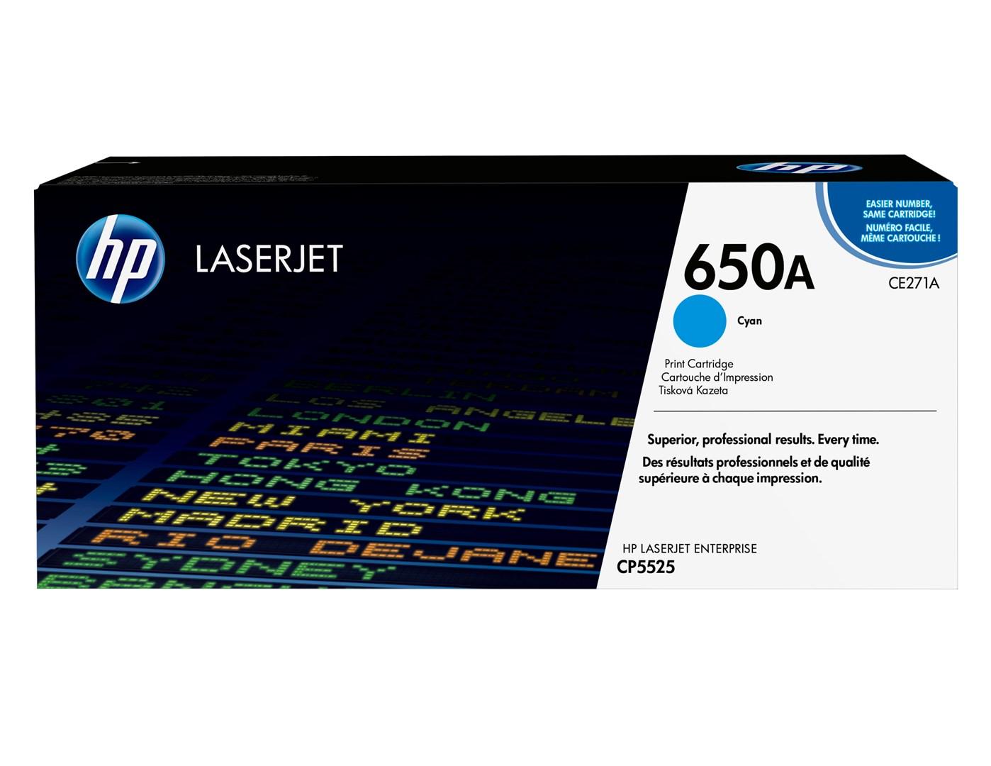 Hewlett-Packard HP 650A Cyan Original LaserJet