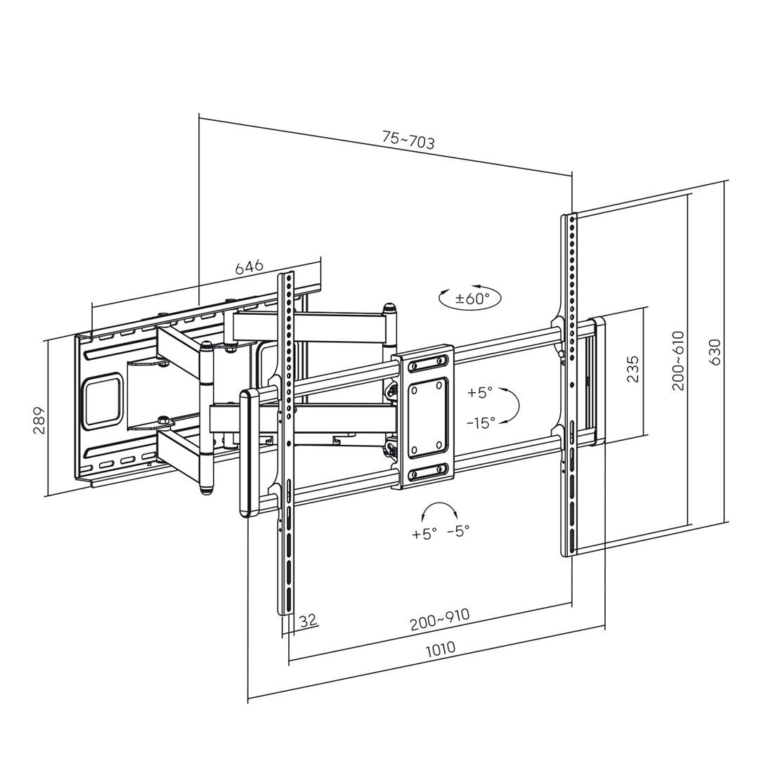 Maclean MC-482 TV Wall Mount Bracket